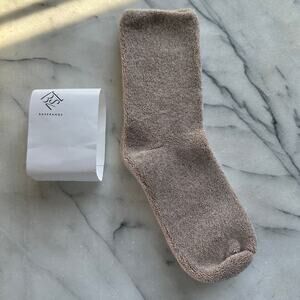Baserange Buckle Overankle Socks Cotton French Terry Haptic Taupe 36-39 6-9 US